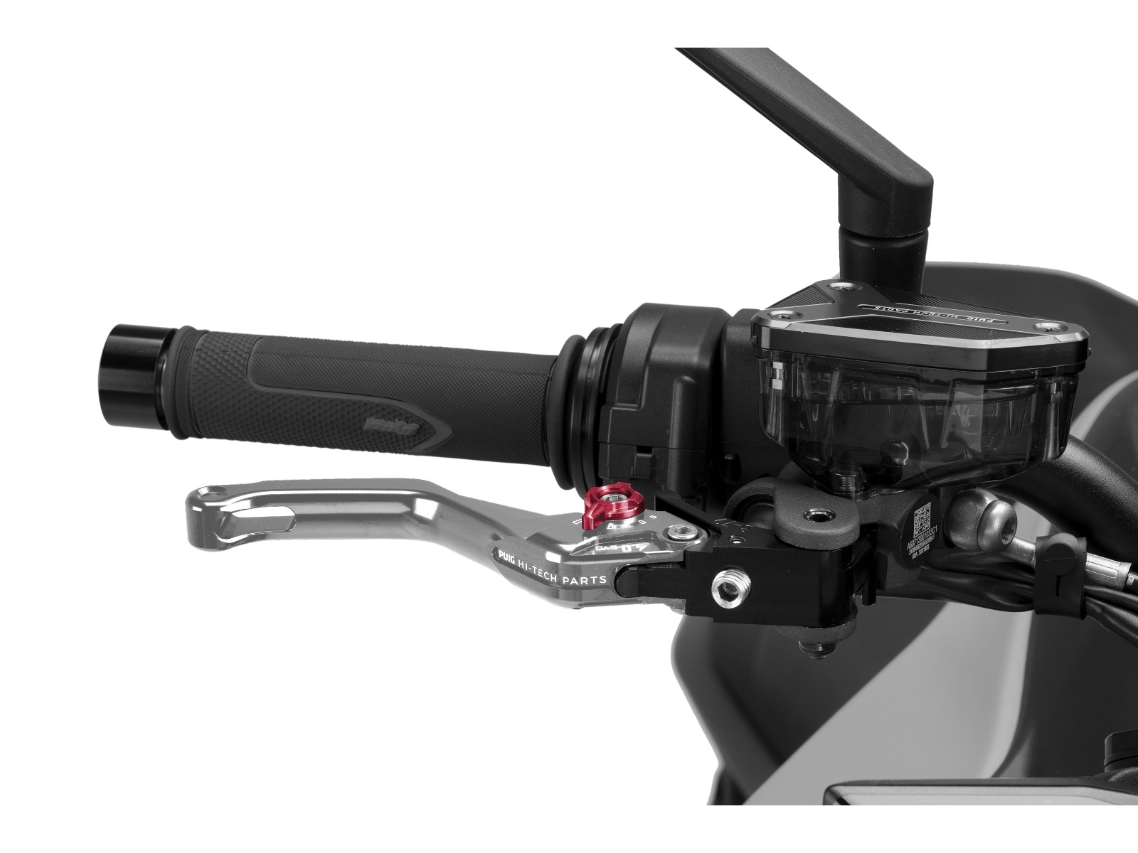 Short V4 Brake Lever (Silver Lever With Red Selector)