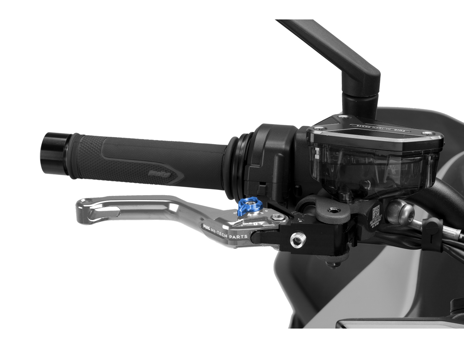 Short V4 Brake Lever (Silver Lever With Blue Selector)