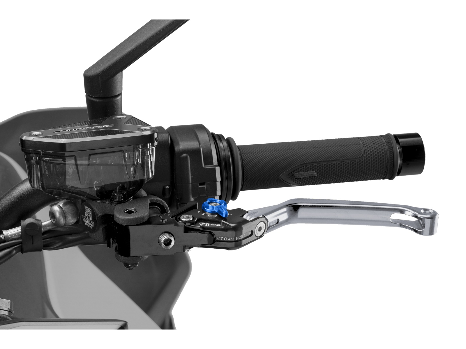 Folding V4 Clutch Lever (Titanium Lever With Blue Selector)