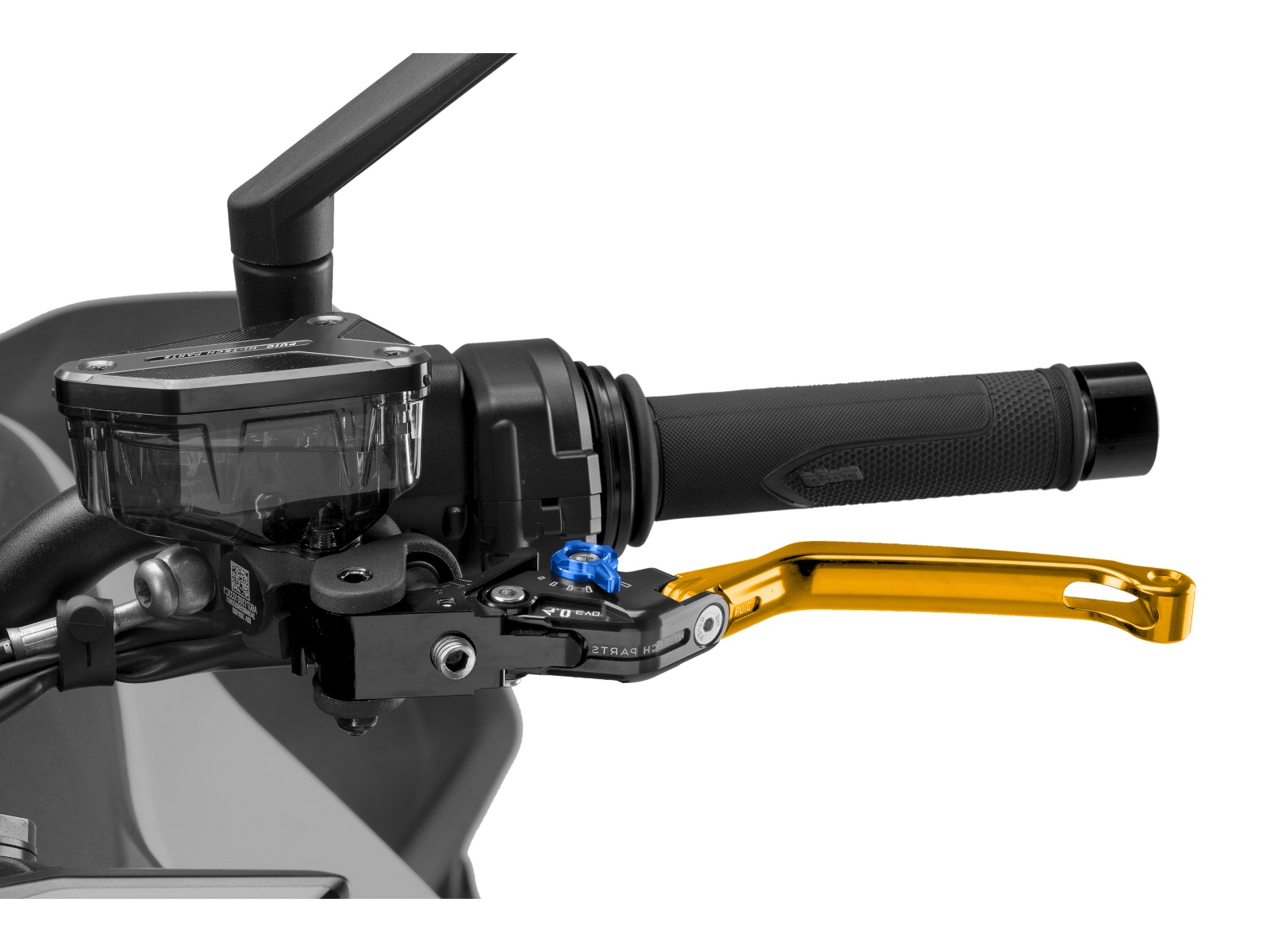 Folding V4 Clutch Lever (Gold Lever With Blue Selector)