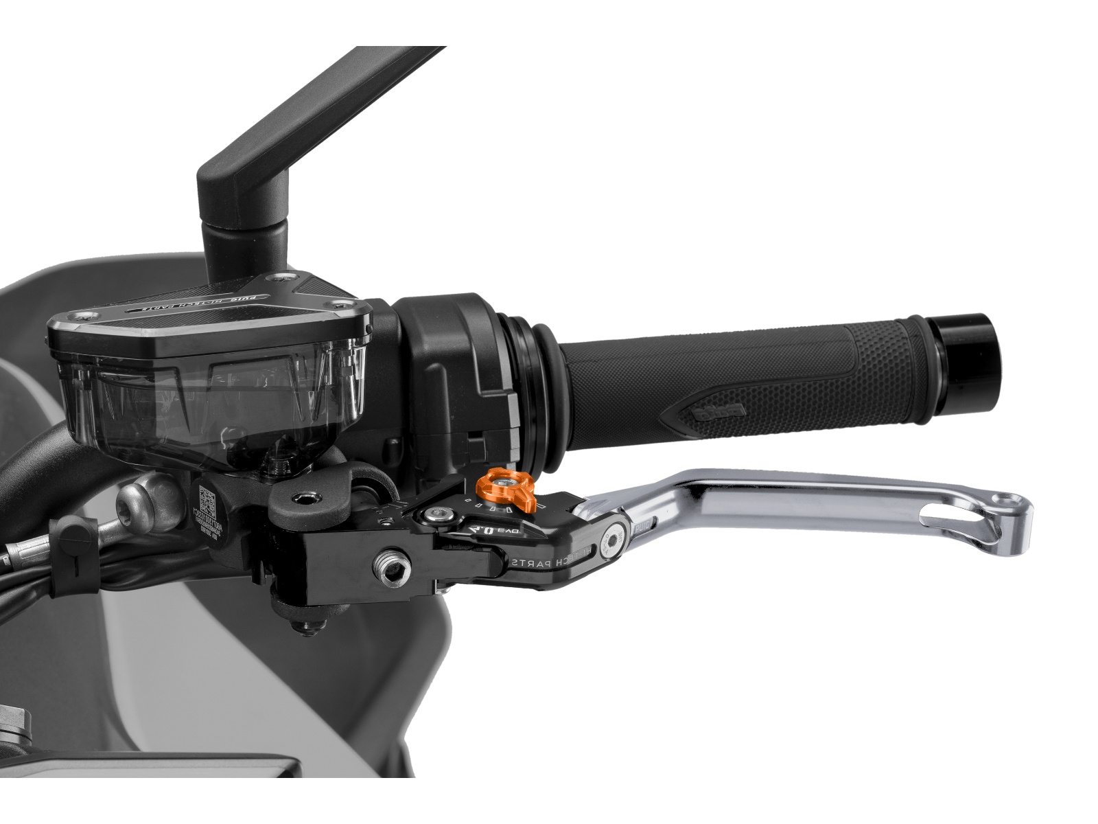 Folding V4 Clutch Lever (Titanium Lever With Orange Selector)