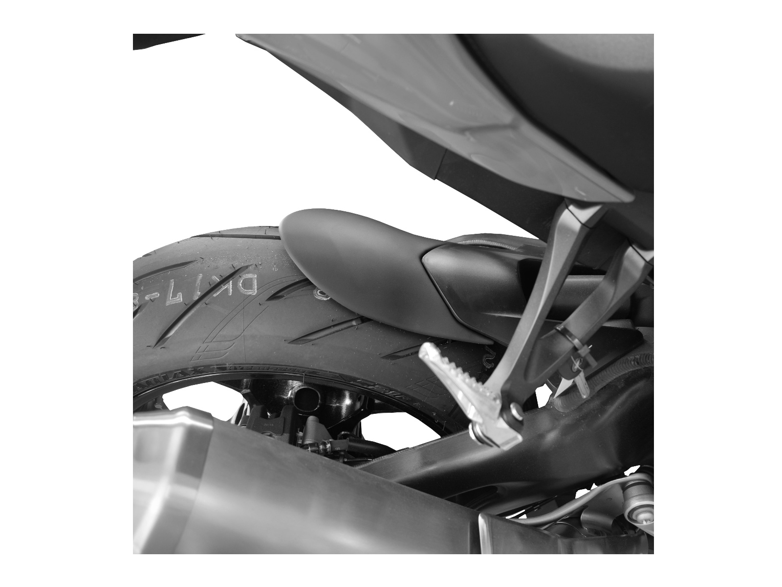 Rear Mudguard Extender (Matt Black)