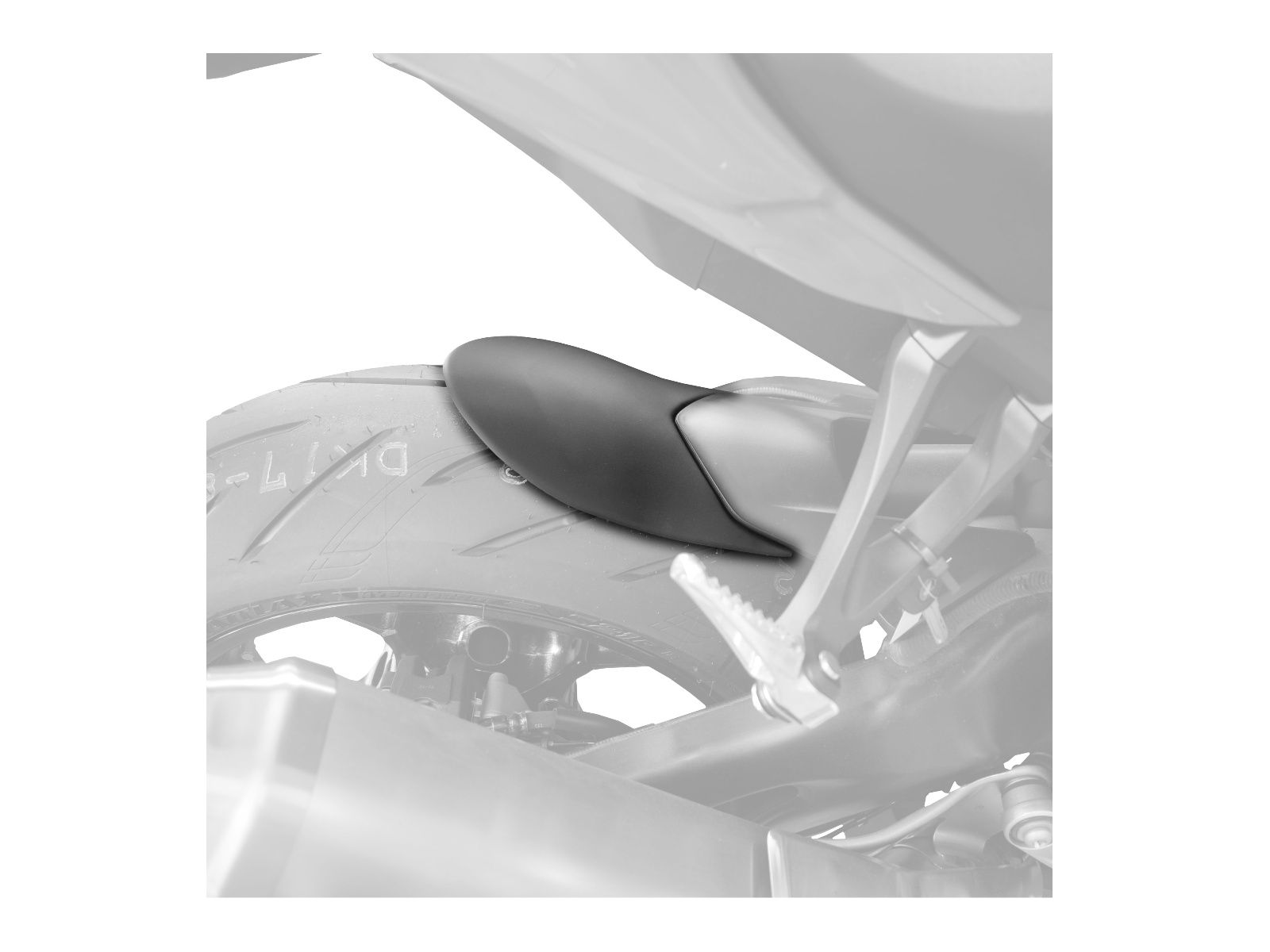 Rear Mudguard Extender (Matt Black)