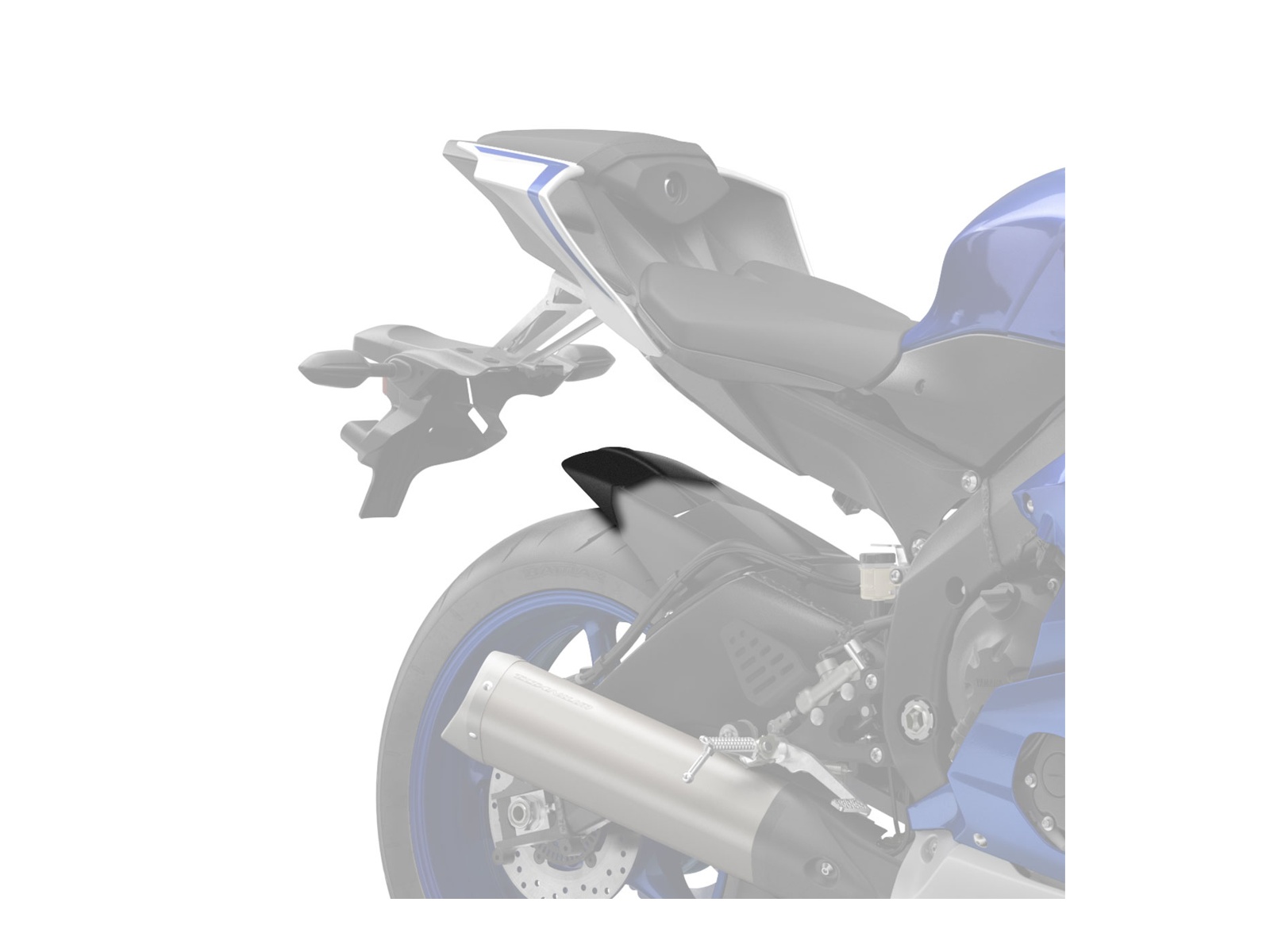 Rear Mudguard Extender (Matt Black)