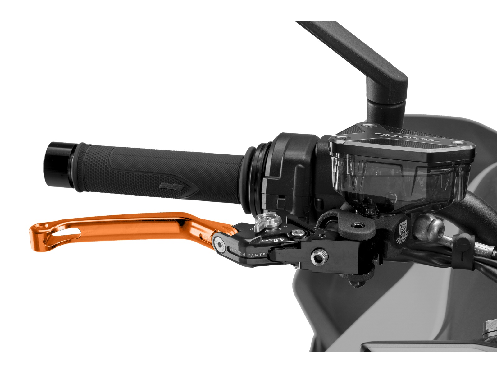 Folding V4 Brake Lever (Orange Lever With Silver Selector)