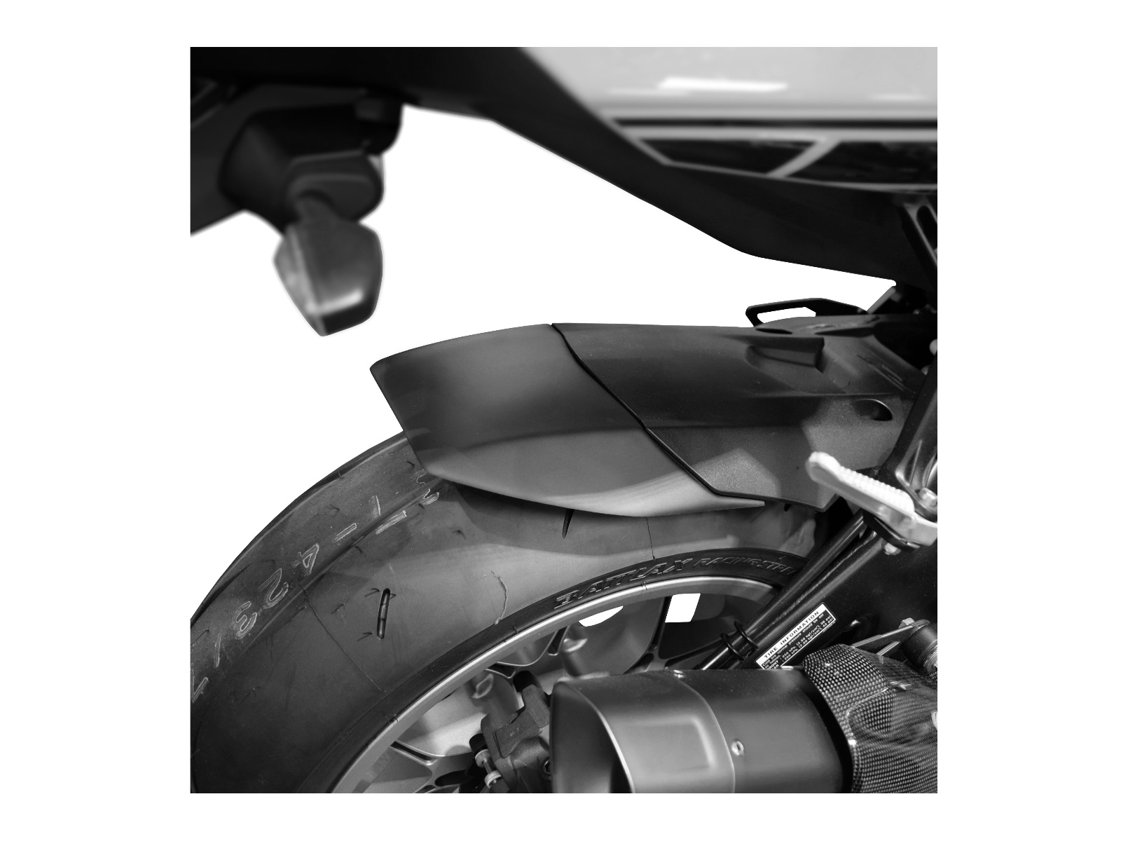 Rear Mudguard Extender (Matt Black)