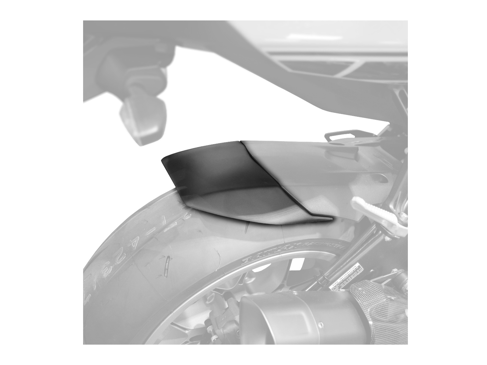 Rear Mudguard Extender (Matt Black)