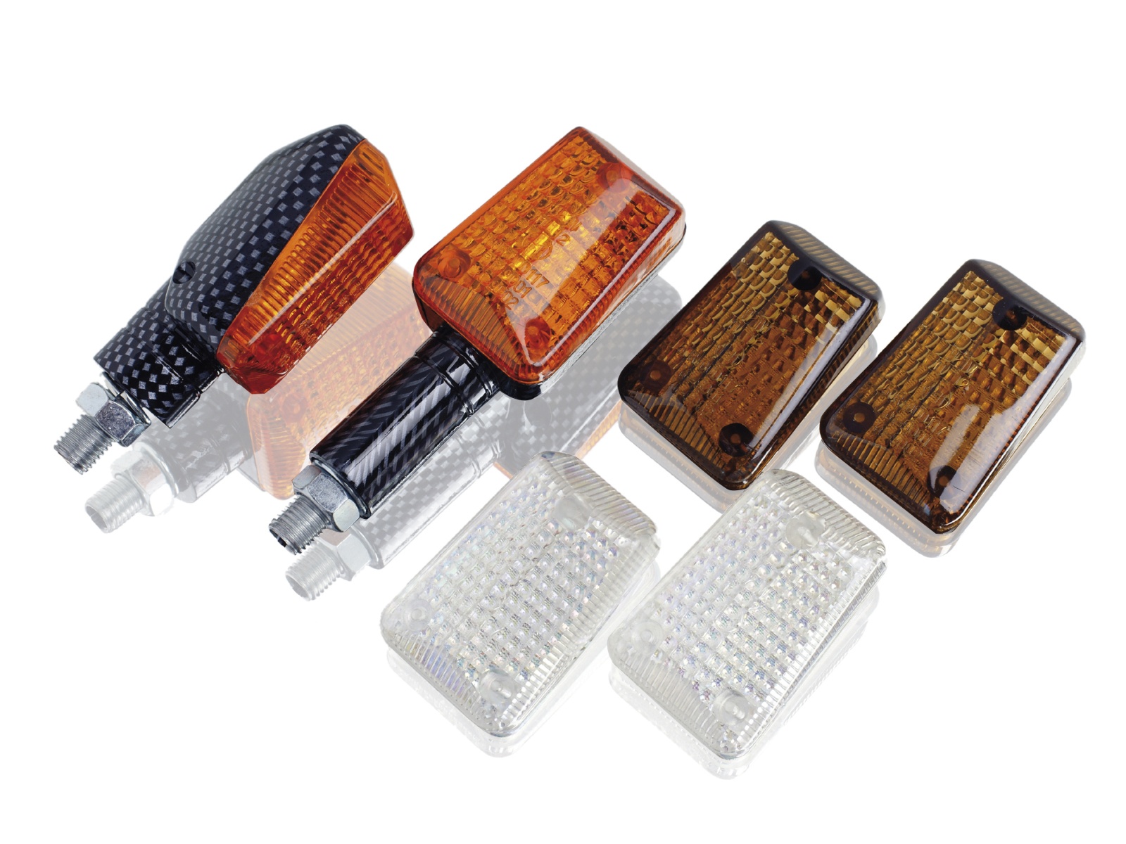 Mini LED Indicators 75 x 37mm (Carbon Look)