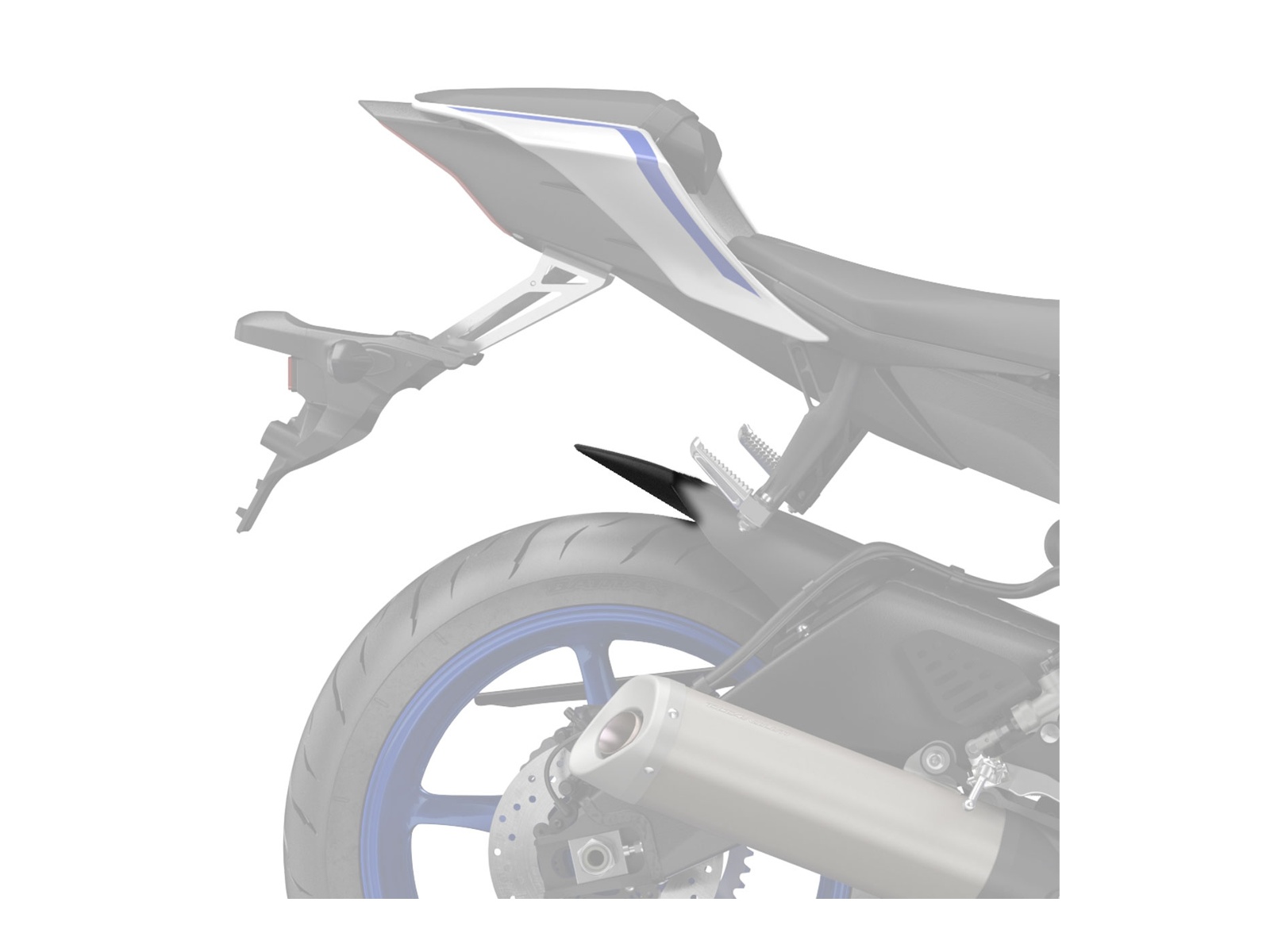 Rear Mudguard Extender (Matt Black)